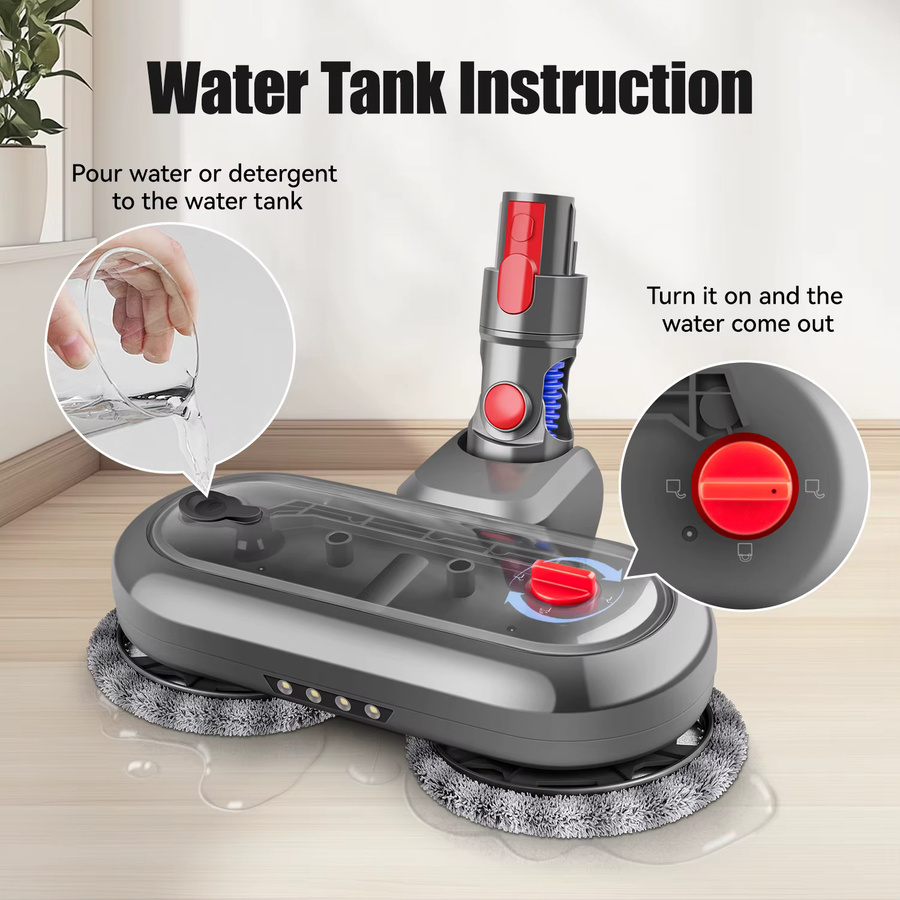 Dyson Elektrische Nass-Trocken-Wischmopp-Aufsätze für V7 V8 V10 V11 V15 Hartboden-Ersatzteile in Purple und Grey - Bild 4