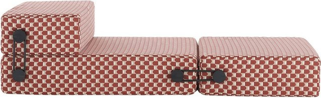 Kartell Trix Outdoor Daybed mit rotem geometrischem Stoffbezug - Bild 1