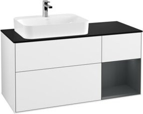 V&B Waschtischunterschrank Finion mit Wandbeleuchtung, Weiß lackiert, Breite: 120 cm, Höhe: 50,1 cm - Bild 1