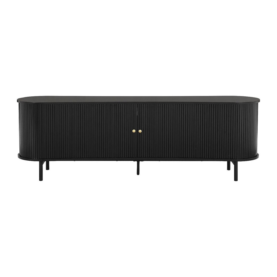 Vente-unique TV-Board Sevato in Schwarz mit einer Breite von 180 cm - Bild 2