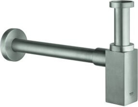 Grohe Geruchsverschluss 1 1/4 Zoll aus Messing in Silber Supersteel - Bild 1