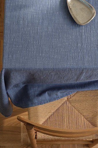 Jotex Tischdecke Casper in Blau aus Baumwolle, waschbar bei 40 Grad - Bild 1