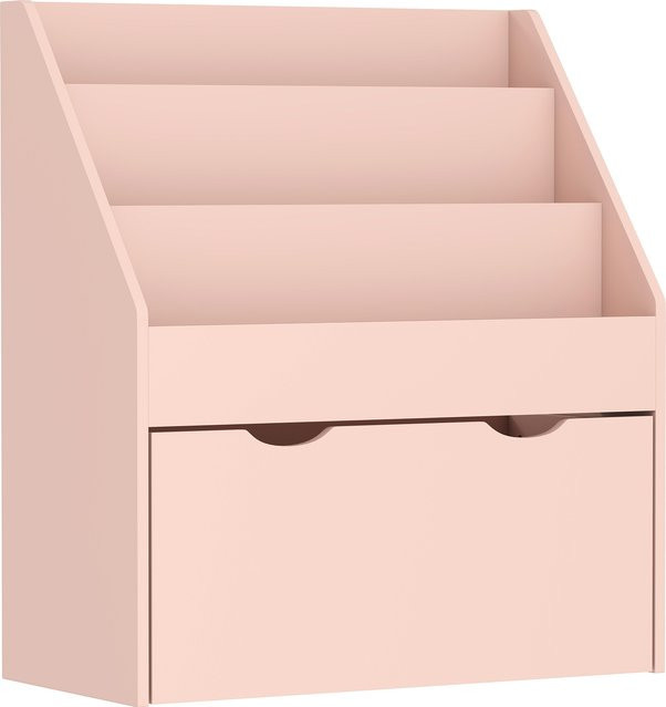Aosom AIYAPLAY Kinderbücherregal mit 3 Regalebenen und Schublade, Aufbewahrung für Bücher und Spielzeug, rosa, B: 62,5 cm, T: 30 cm, H: 70 cm - Bild 1