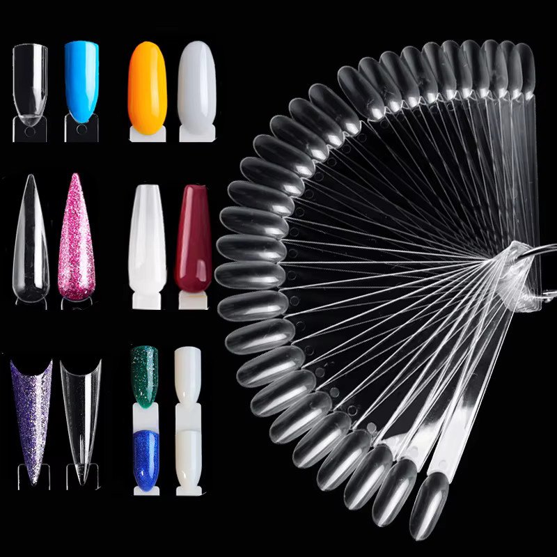 JEARLYU Nail Art Display Swatches, 50 Stück, Klar - Bild 3