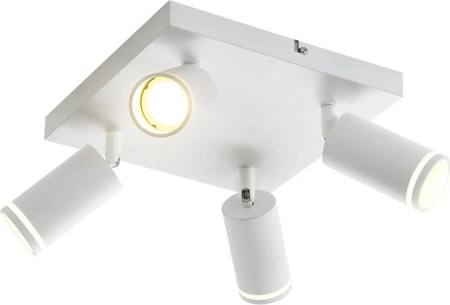 NETTLIFE Deckenstrahler aus Metall in Weiß, modern und verstellbar mit GU10 Fassung - Bild 1