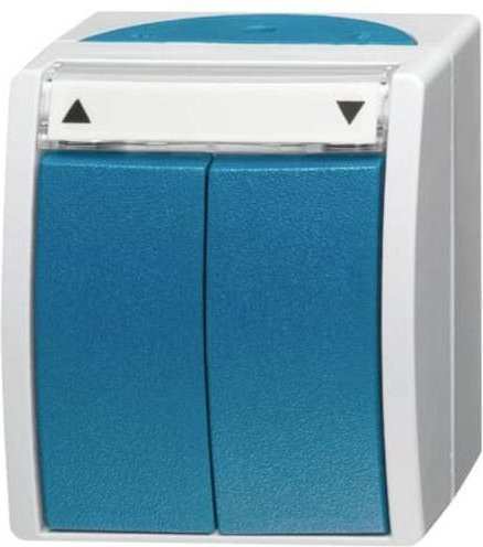 ABB Schalter IP44 Lichtgrau und Blau-Grün 2CKA001085A1612 - Bild 1