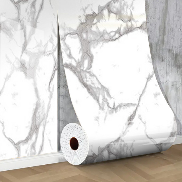 Selbstklebende PVC-Wandaufkleber in Fliesenoptik, weiß, B/H: 40,0 x 300,0 cm - Bild 1