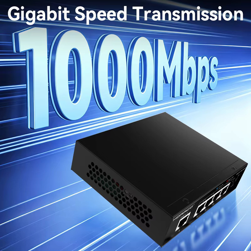 HORACO 5-Port Gigabit PoE Switch 1000Mbps Aktiver Netzwerk-Switch für IP-Kameras und Überwachung, Schwarz - Bild 5