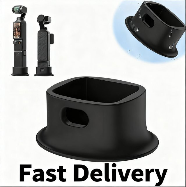 DJI OSMO Pocket 4 Silikon-Basis rutschfeste Kamera-Erweiterungshalterung in Schwarz - Bild 1