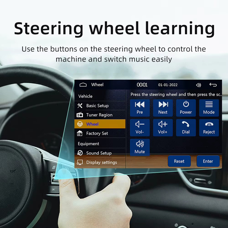 NaviFly 1Din MP5 Autoradio mit 4,1 Zoll Touchscreen in Schwarz mit Wired Carplay und Android Auto Multimedia-Video-Player - Bild 4