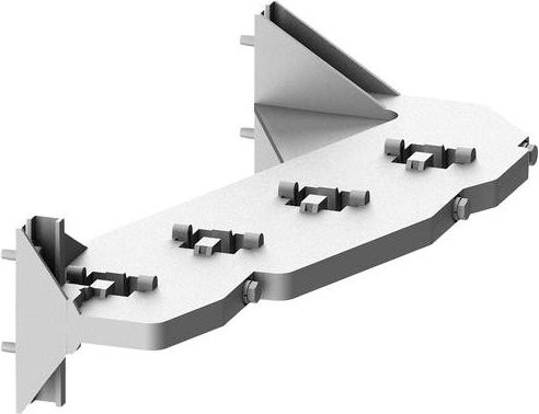 Siemens SIVACON S4 Feldverteilschienenhalter gestaffelt, Farbe: Silber, 2x 30x10mm, 1 Stück - Bild 1
