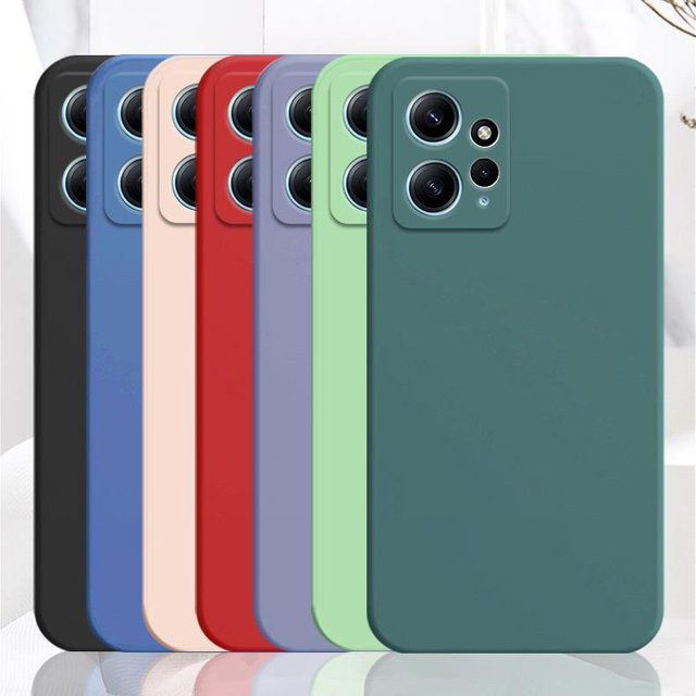 Matte Silikon-Schutzhülle in Pink für Xiaomi Redmi Note 12, Note 12 Pro Plus 5G, Redmi 12, 12C und Note 12s - Bild 1