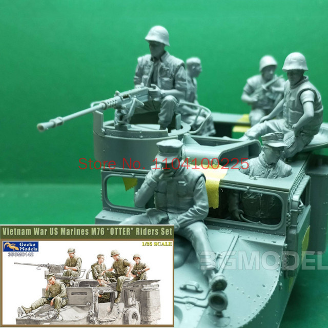 Bandai US Marine Corps Otter Transport Vehicle Crew, Kunststoff-Montagemodellbausatz, 1:35 - Bild 1
