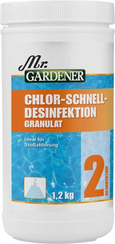 Mr. GARDENER Wasserpflege für Schwimmbecken, 1,2 kg, Weiss - Bild 1