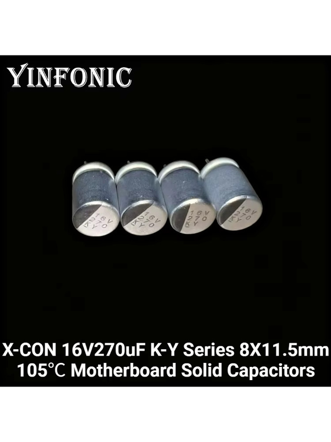 X-CON K-Y Serie Elektrolytkondensator 270uF 16V Silber B: 8 mm, H: 11,5 mm - Bild 3