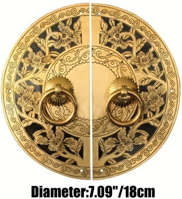 SZ-Damai Vintage Schranktürschlossgriffe aus poliertem Messing in Gold, Länge: 18 cm - Bild 1