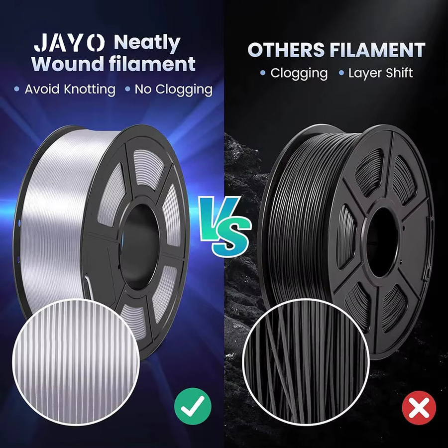 JAYO PLA Plus Seide Filament Gold, 5 Rollen à 1 kg, 1,75 mm für FDM 3D-Drucker - Bild 6