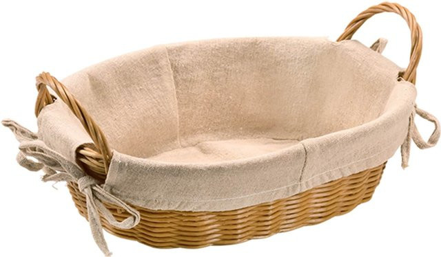 Kesper Brotkorb in Braun mit Textilfutter aus Kunststoff und Rattan-Optik - Bild 2