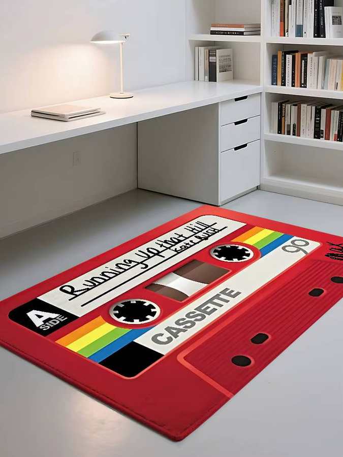 52TOYS Retro Kassette Design Fußmatte mit Anti-Slip Funktion, Rechteckig, B/T: 60 x 40 cm, Mehrfarbig - Bild 6