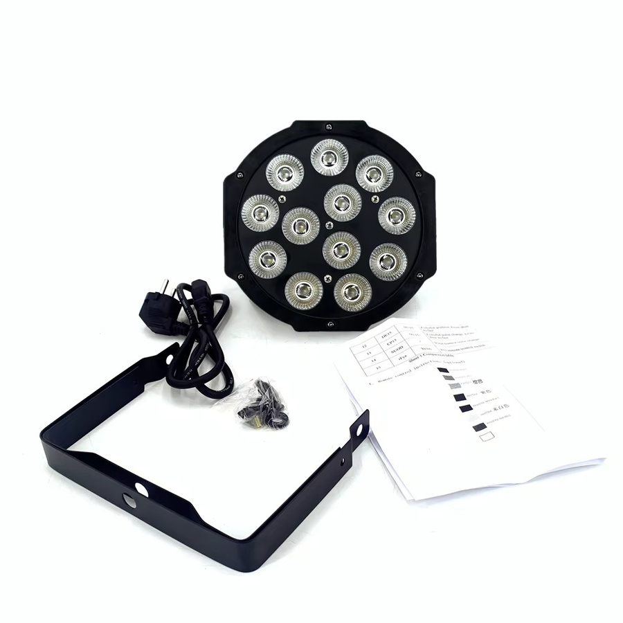 HYULIGHTS LED-Par-Licht RGBWAUV mit 12x18W, 8 Kanäle DMX 512 Steuerung, Schwarz - Bild 5