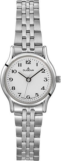 Dugena Damenuhr, Analoguhr, Quarz, Edelstahl, Weiß, 23,0 mm - Bild 1