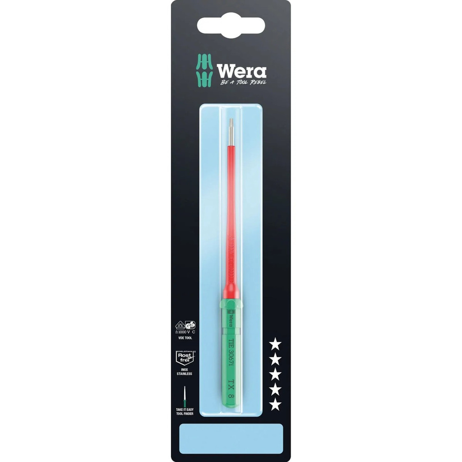 Wera Kraftform Kompakt VDE 3067 I TORX Take It Easy Wechselklinge TX 8 in Silber und Multicolour aus Edelstahl - Bild 2