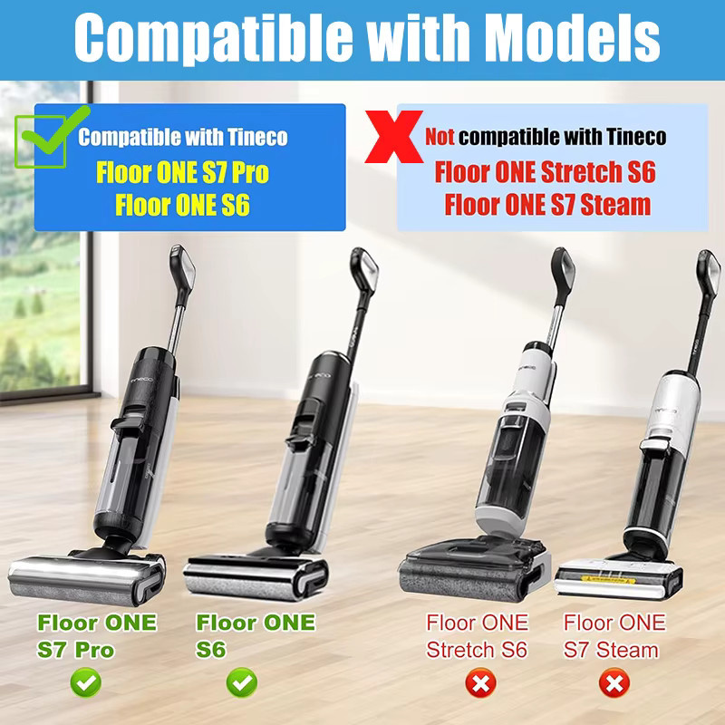 Tineco Zubehör Set mit Rollenbürste und HEPA-Filter für Floor ONE S7, S7 Pro, S6 und 3.0 Akku-Staubsauger - Bild 3