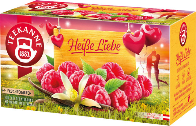 Teekanne Früchtegarten Heiße Liebe, Früchtetee, koffeinfrei, Teebeutel, 20 Stück - Bild 1
