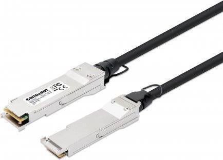 Intellinet 40GBase QSFP+ zu QSFP+ Direktanschlusskabel Twinax Passiv Schwarz 0,5 m - Bild 1
