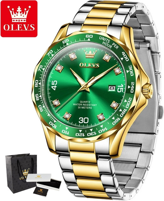 OLEVS Armbanduhr Quarz, Edelstahl, Silber, Herren - Bild 1
