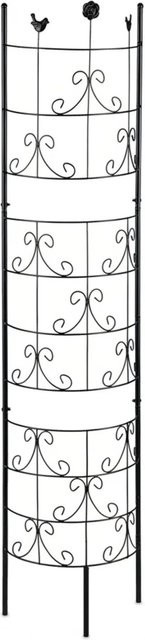 Relaxdays Rankgitter aus Metall in Schwarz für den Garten, Höhe: 180 cm, Breite: 42 cm, Tiefe: 19,5 cm - Bild 1