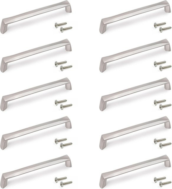 Emuca Möbelgriffe Bergen Set aus 5 Stück, Aluminium, Schwarz Lackiert Matt, Achsabstand: 160 mm, Länge: 173 mm - Bild 1