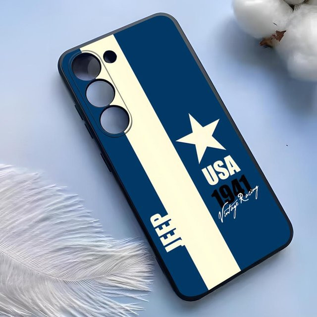 J-Jeeps Offroad SUV Silikonhülle für Samsung Galaxy S25 Ultra S24 S23 S22 S21 S20 Plus FE Galaxy A54 A53 A34 A25 Note20 Ultra in Blau - Bild 1