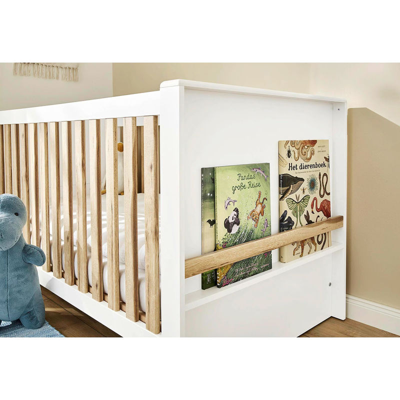 Pinolino Babybett Lova in Weiß und Eiche mit Drop-Side, B/T/H: 70 x 140 cm - Bild 2