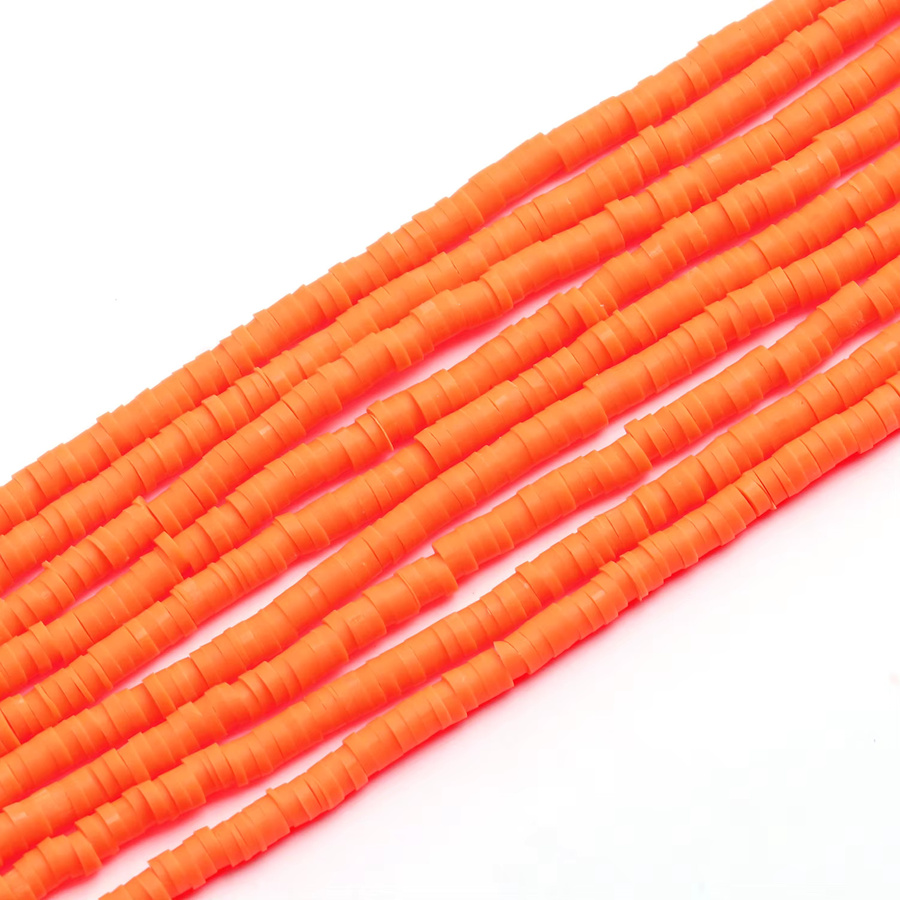 JILKOL Perlen, Polymer Clay, mehrfarbig, flach, rund, 3 mm - Bild 2
