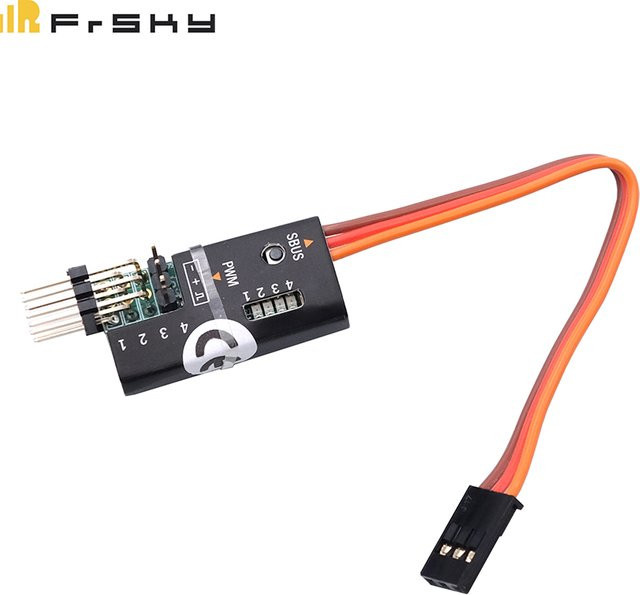 FrSky 4-Kanal S.BUS zu PWM Decoder für RC-Modellempfänger XM+, RXSR, R9MM, SBUS und Futaba RX in Schwarz - Bild 1