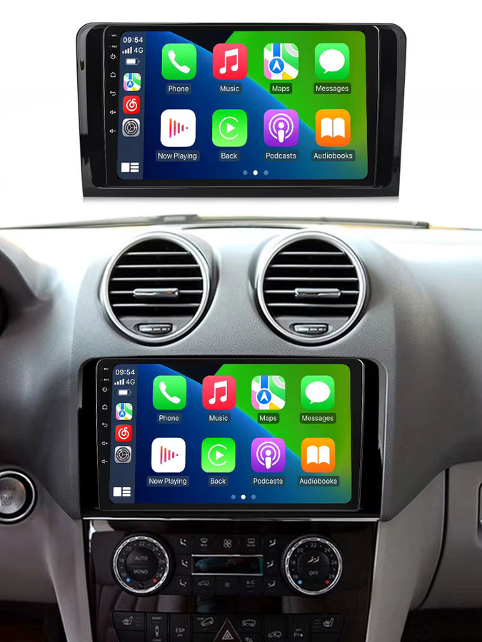 MEKEDE Multimedia Player für Mercedes-Benz ML-Klasse und GL-Klasse W164 (2005-2009) mit drahtlosem CarPlay, Android Auto, WiFi und Bluetooth in Schwarz - Bild 5
