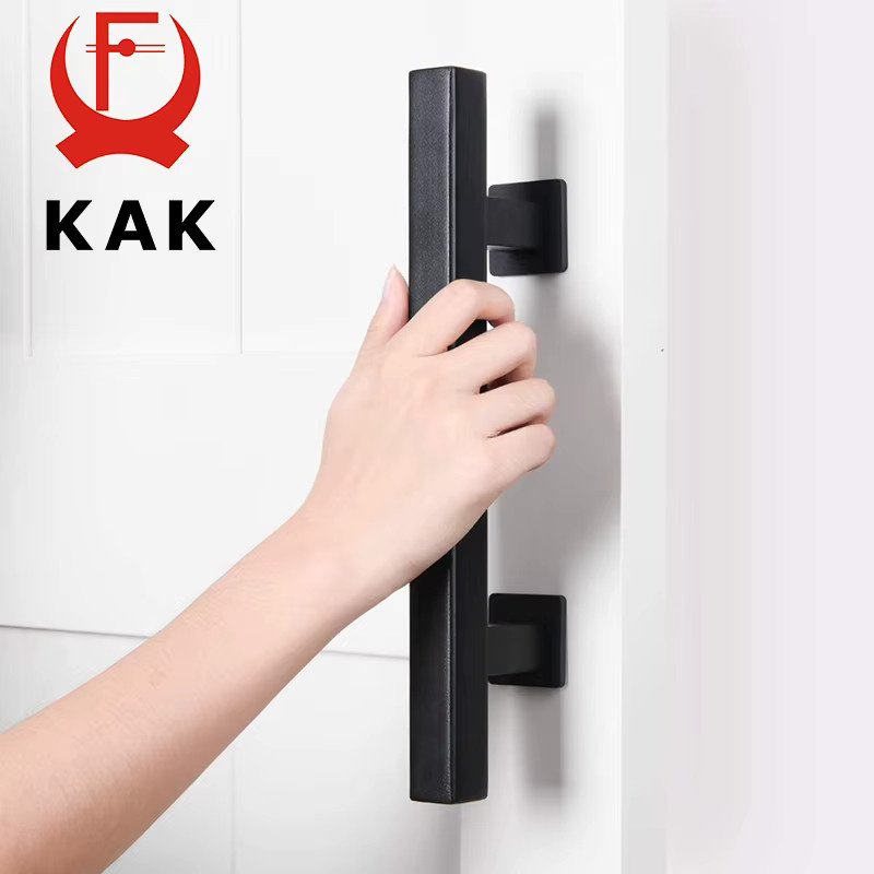 KAK Schiebetürgriff Flush Pull in Schwarz Matt für Scheunentüren und Möbel, Breite: 30,48 cm - Bild 2