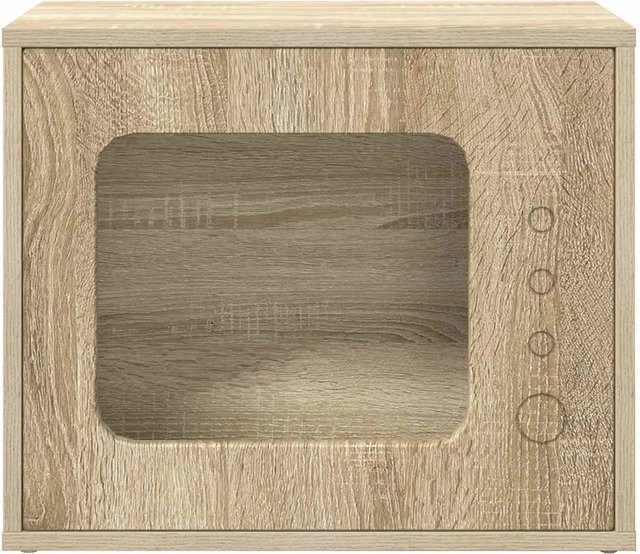 vidaXL Katzenhaus Sonoma Eiche aus Holzwerkstoff B: 51 cm, T: 30 cm, H: 42 cm - Bild 1