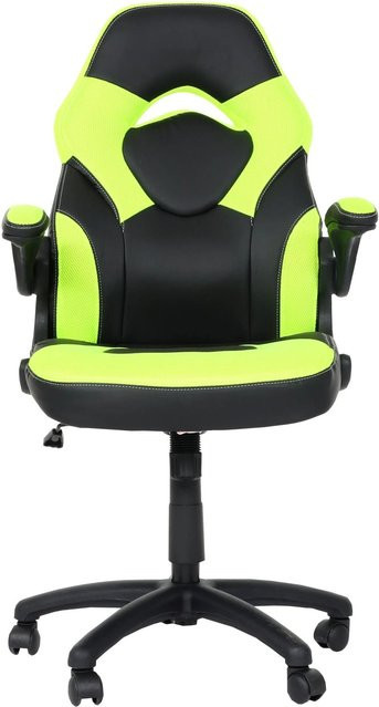 Proregal Gamingstuhl Ergonomischer Bürostuhl aus Kunstleder in Schwarz-Grün mit verstellbaren Armlehnen H x B x T: 116 x 62 x 57 cm - Bild 1