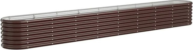 vidaXL Hochbeet aus verzinktem Stahl in Braun, B/T/H: 332 x 40 x 36 cm - Bild 1