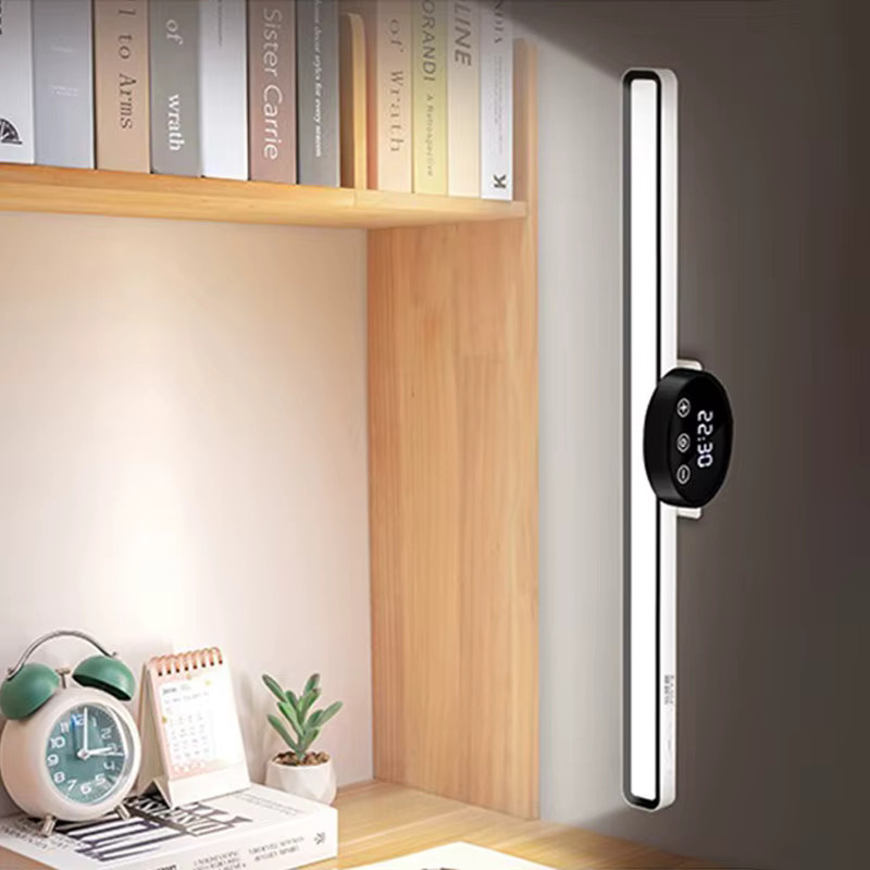 Lyfs LED Schreibtischlampe in Weiß mit magnetischer Uhr, stufenlos dimmbar und USB wiederaufladbar, Höhe: 55 cm - Bild 3