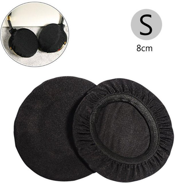Apple Bloom Ohrmuschelschutz für On-Ear-Kopfhörer, dehnbarer und waschbarer Staubschutz für Ohrpolster, Farbe: Schwarz - Bild 1