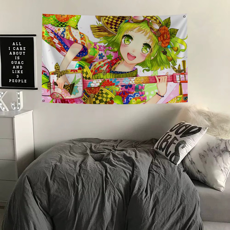 Megpoid Gumi Anime Flagge aus Polyester mit Vierloch-Aufhängung, Mehrfarbig, B/H: 50 x 70 cm - Bild 4