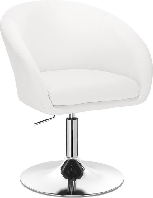 WOLTU Barhocker modern mit Rückenlehne und Armlehnen, höhenverstellbar und drehbar, Kunstleder, Schwarz oder Weiß - Bild 1