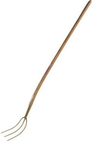 Freund Victoria Streugabel Erntekönig mit 3 Zinken, gold-lackiert, Eschen-Stiel, B: 26 cm, H: 135 cm - Bild 1