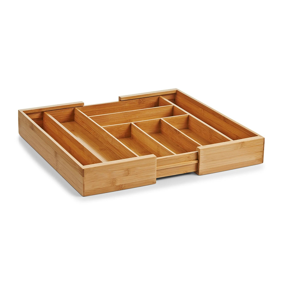 Zeller Besteckkasten ausziehbar aus Bambus in Natur, B/H/L: 35 x 6,5 x 43 cm - Bild 2