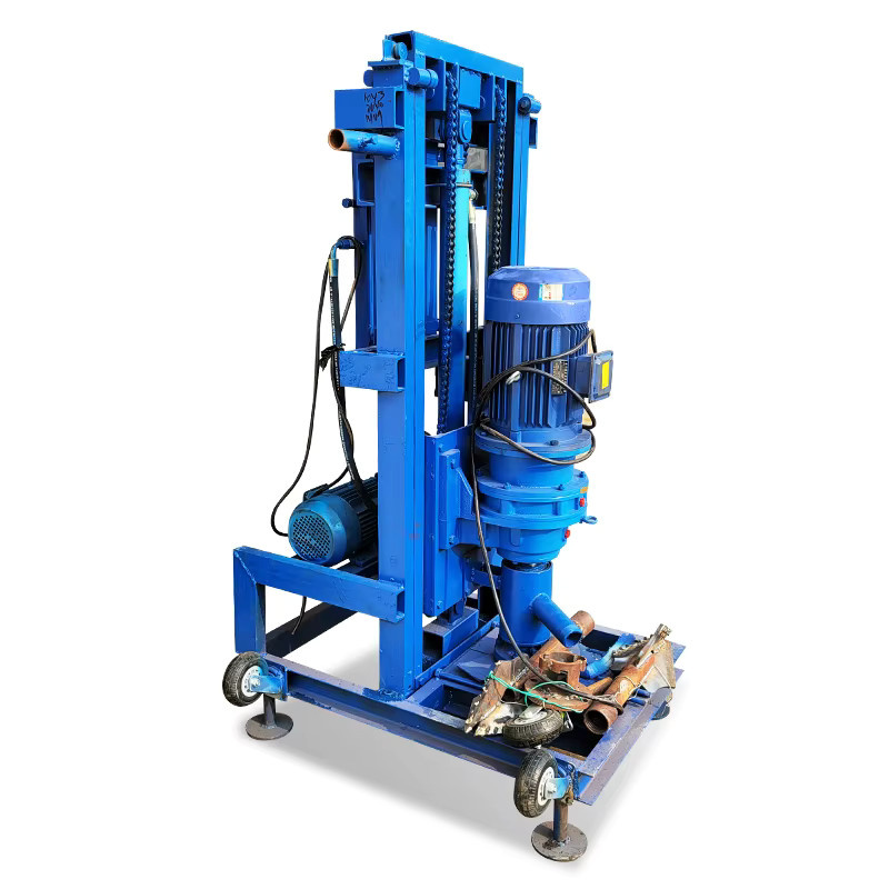 Relied Elektrische hydraulische Brunnenbohrmaschine Tragbare Bohrmaschine in Blau mit 80 m bis 100 m Bohrtiefe - Bild 4