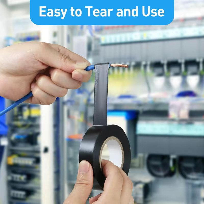 Hitzebeständiges Isolierband aus schwarzem PVC in Industriequalität für Kabel- und Drahtschutz, 15 m - Bild 5