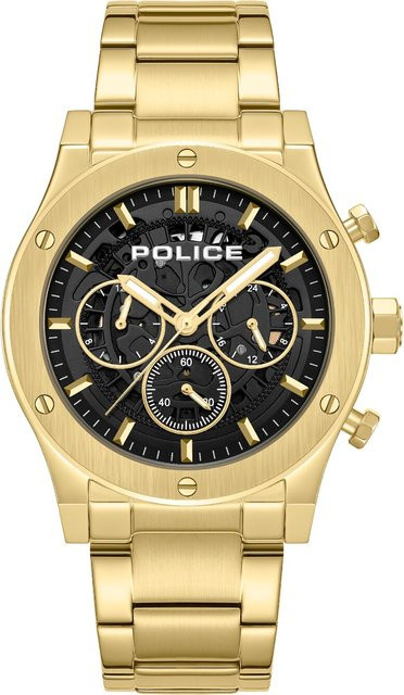 Police Herrenuhr Knotty Chronograph, Quarz, Edelstahl, 42 mm, Schwarz - Bild 1